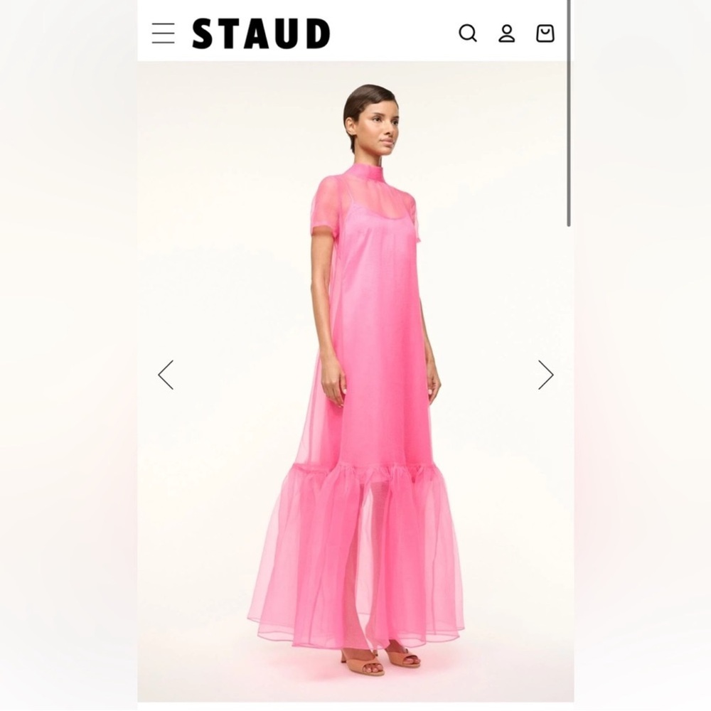 STAUD Pink Maxi Dress